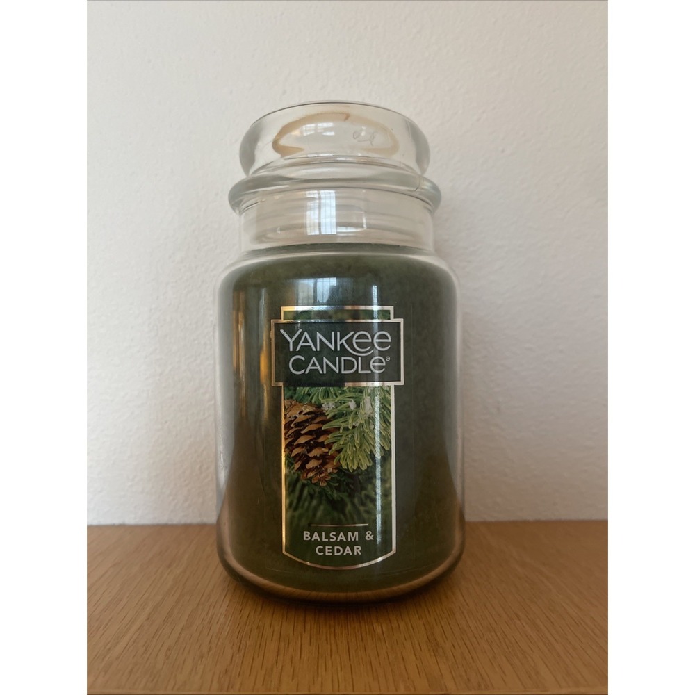 Yankee Candle 22 oz Balsam & Cedar Scented Large Candle Jar